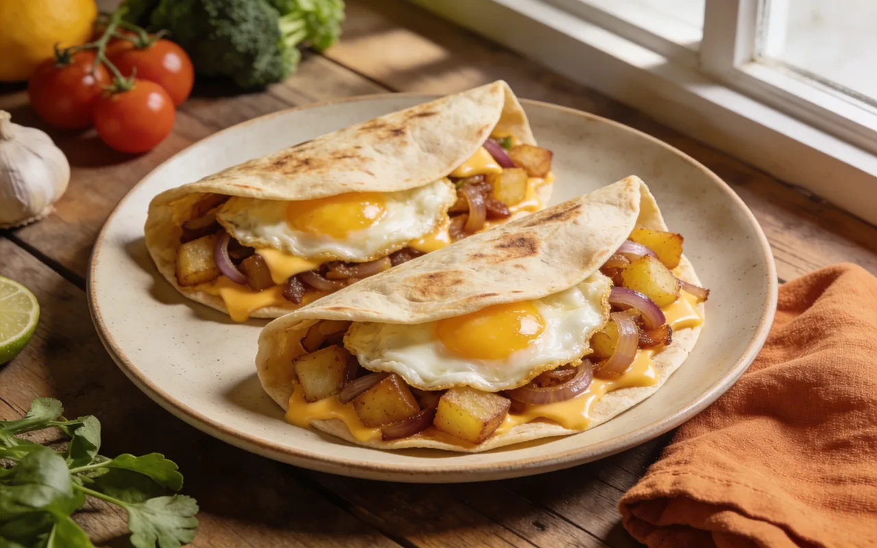Crispy Loaded Breakfast Burritos with Soft Eggs and Melty Cheese
